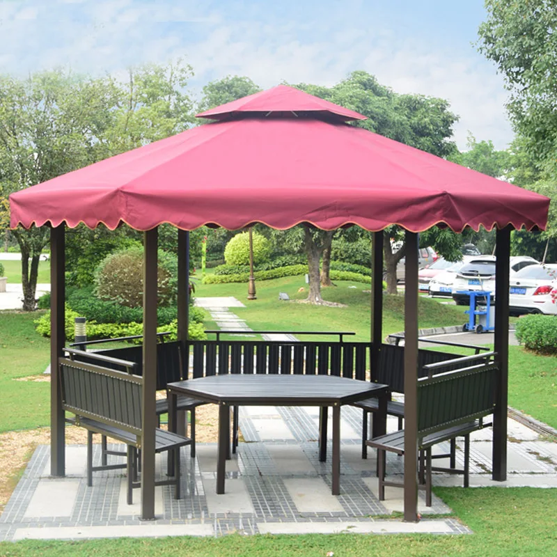 

Customizable Gazebo Courtyard Outdoor Cabin New Chinese Terrace Hexagonal Pavilion Shade Modern Garden Villa Outdoor Pavilion