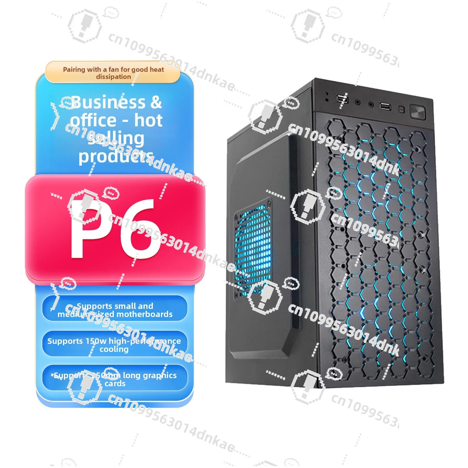 Assemble Computer Case Desktop Matx Small Host Case Atx Full Side Transparent Business Office DIY Shell Itx