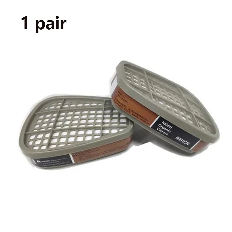 Organische 6001 gasmaskerpatroon 5N11 katoenen filter 501 set vervangen voor 3m gasmasker 6200/6800/7502 schildermaskeraccessoires