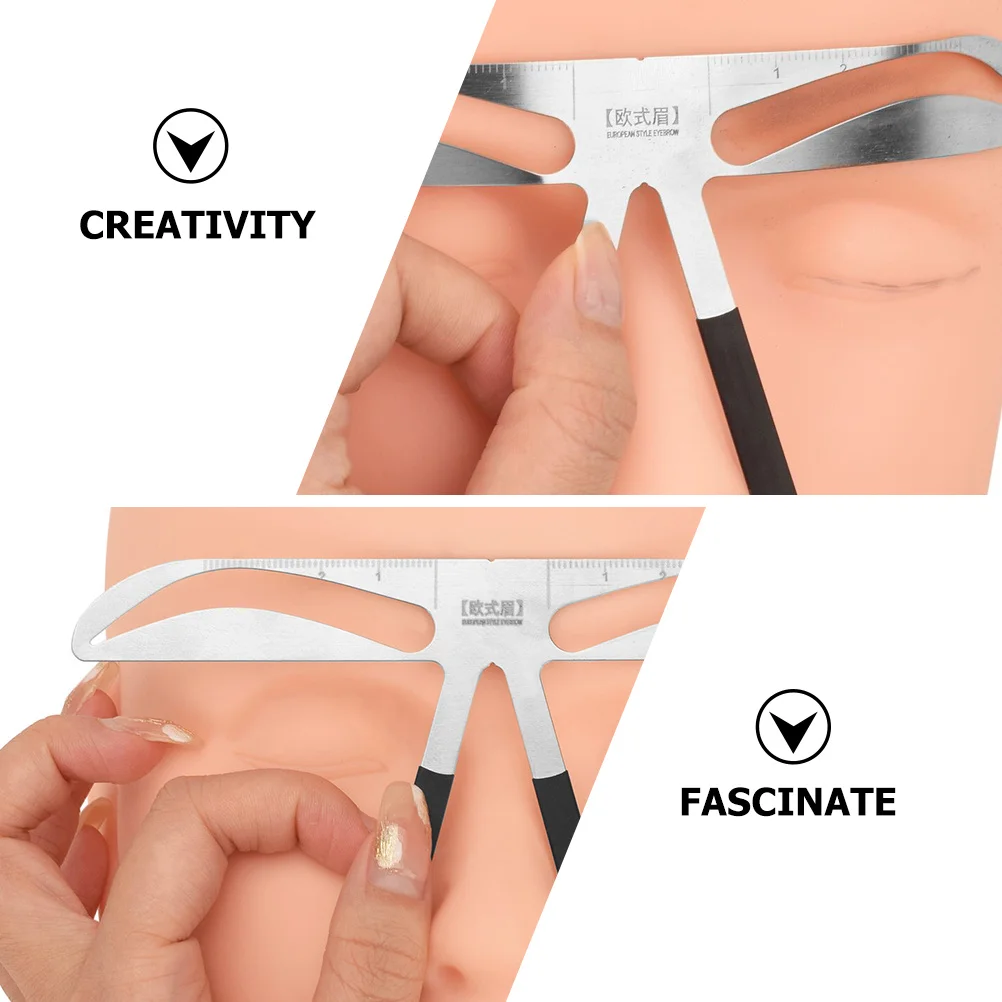 

Eyebrow Measuring Ruler European Style Premium Material Portable Eyebrow Tattooing Stencil Accurate Positioning