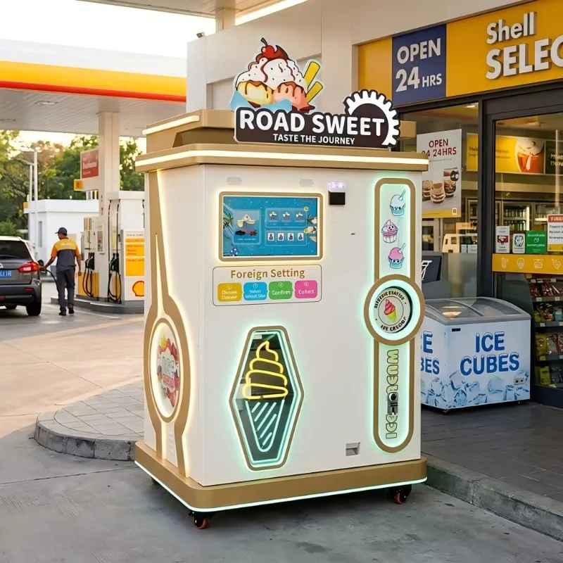 Self‑Service Ice Cream Vending Machine Automatic Soft Serve Hard Ice Cream Robot Vending Machine For Business
