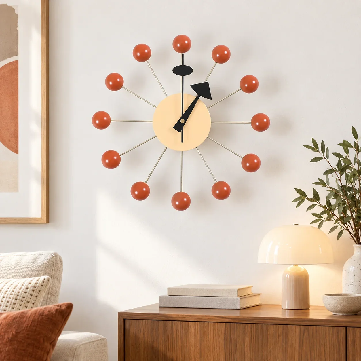 32cm Modern Wall Clock Colorful Ball Hanging Clock Candy Style Kids Bedroom Living Room Background Wall Home Interior Decoration