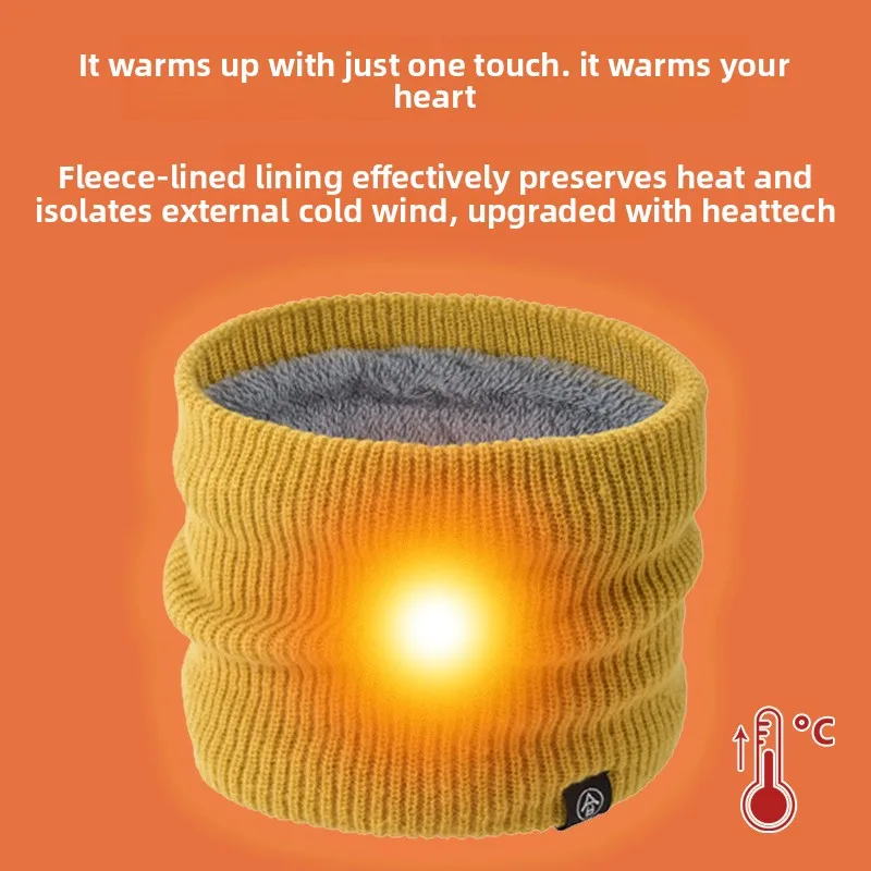 وشاح سميك من القطيفة للخريف والشتاء للجنسين لركوب الدراجات في الهواء الطلق وشاح بلوفر محبوك بسيط