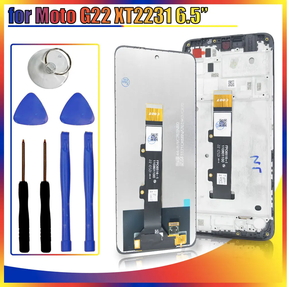 

Tested LCD for Motorola Moto G22 2022 LCD Display Touch Screen Digitizer Assembly Replacement for Moto G22 2022 XT2232-2 LCD