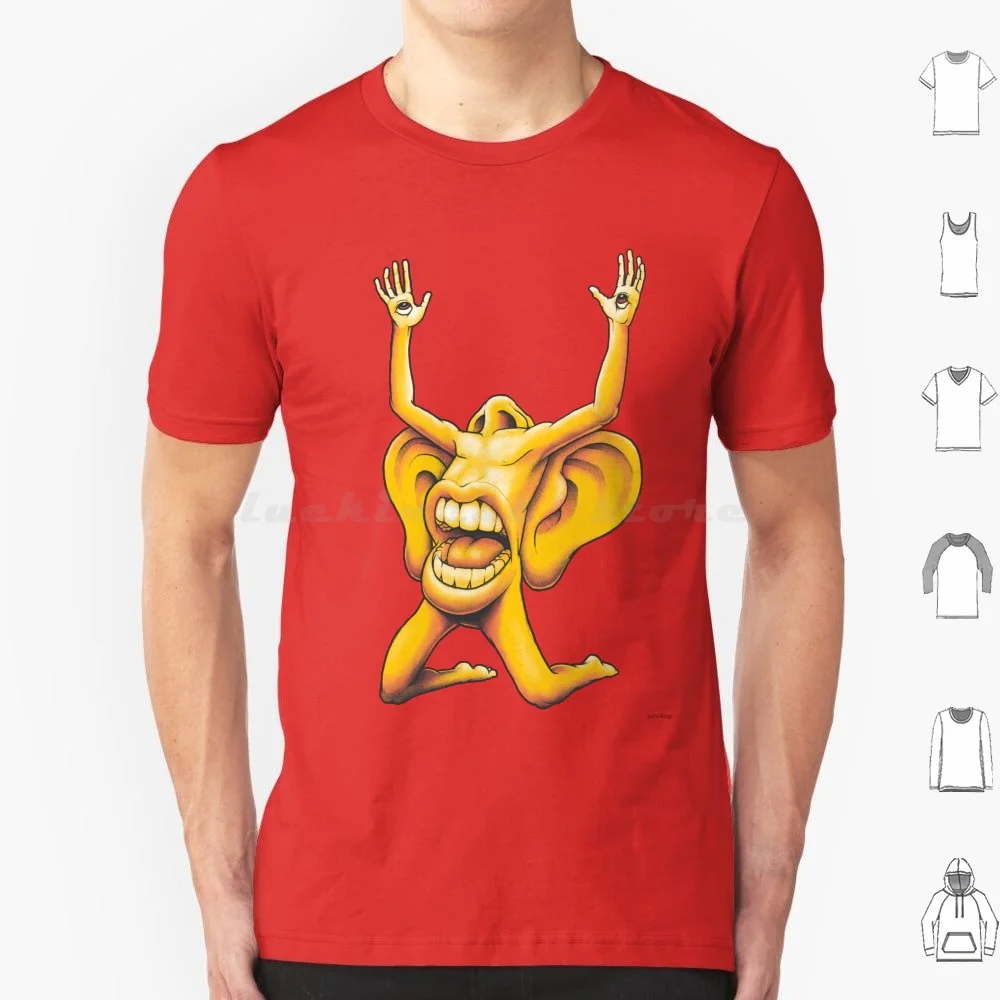 Sensory Overload T Shirt Cotton Men Women Diy Print Weird Trippy Character Skateboard Senses Mouth Tongue Ears Vortex Wtf Crazy