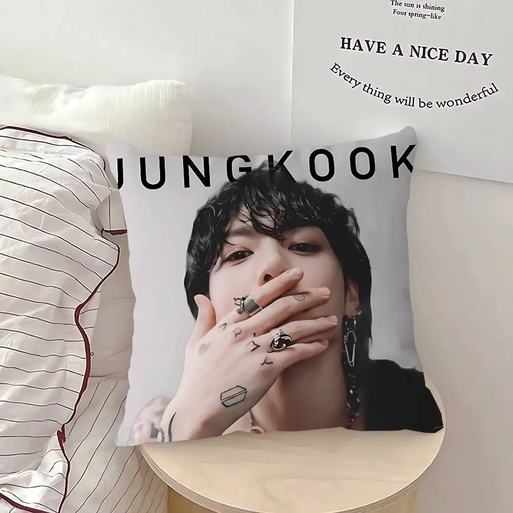 J-JUNGKOOK غطاء الوسادة 30x50 البوليستر وسائد أريكة وسائد رمي الزخرفية ديكور المنزل غطاء وسادة #2