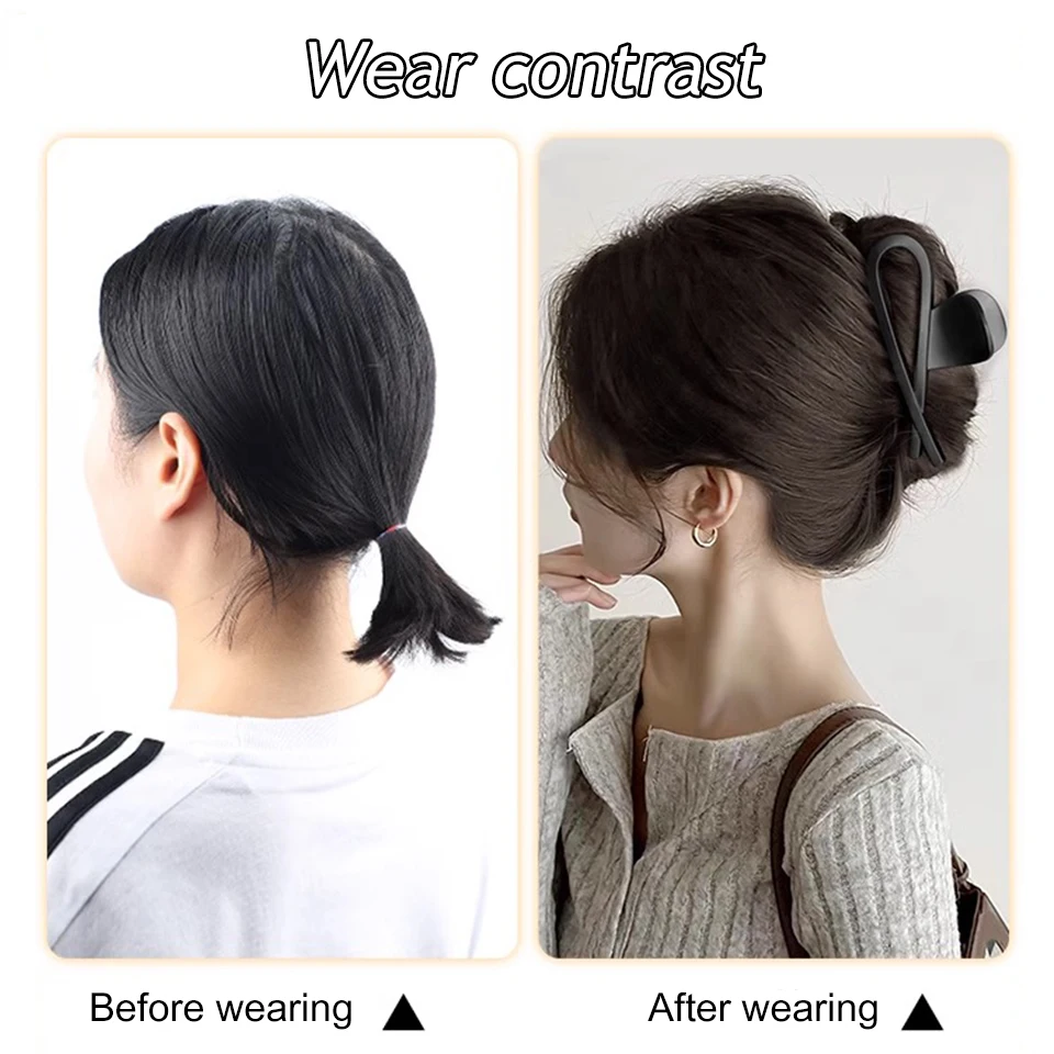 WTB Synthetic wig bun female grip lazy wind chicken feather lazy bun is suitable for daily wear