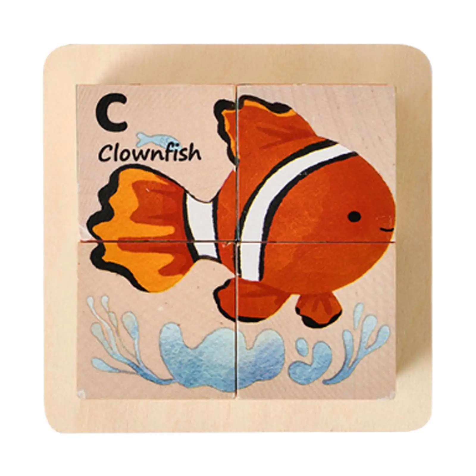 Puzzle Toy Wooden 3D Pegged Puzzle Animal Learning Toys Preschool Educational Toys Wooden for Kids Suitable for gift