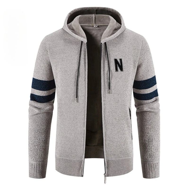 

Новые зимние мужские кардиганы с капюшоном, повседневные свитера, мужские более толстые теплые свитера, куртки, толстовки, свитера, осенние кардиганы 3XL