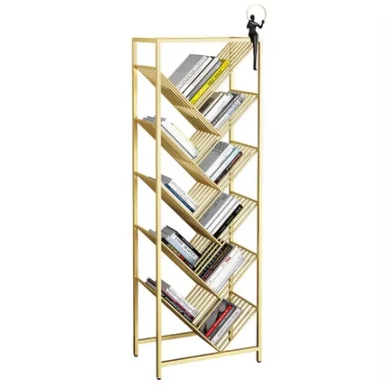 New Hot-selling Modern Wrought Iron Multi-layer Small Wall Bookshelf Household Bookshelf