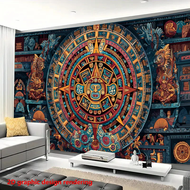 Majestic Boho Mandala Tapestry Wall Hanging Spiritual Cosmic Bohemian Geometric Polyester Art Decor for Living Room Home