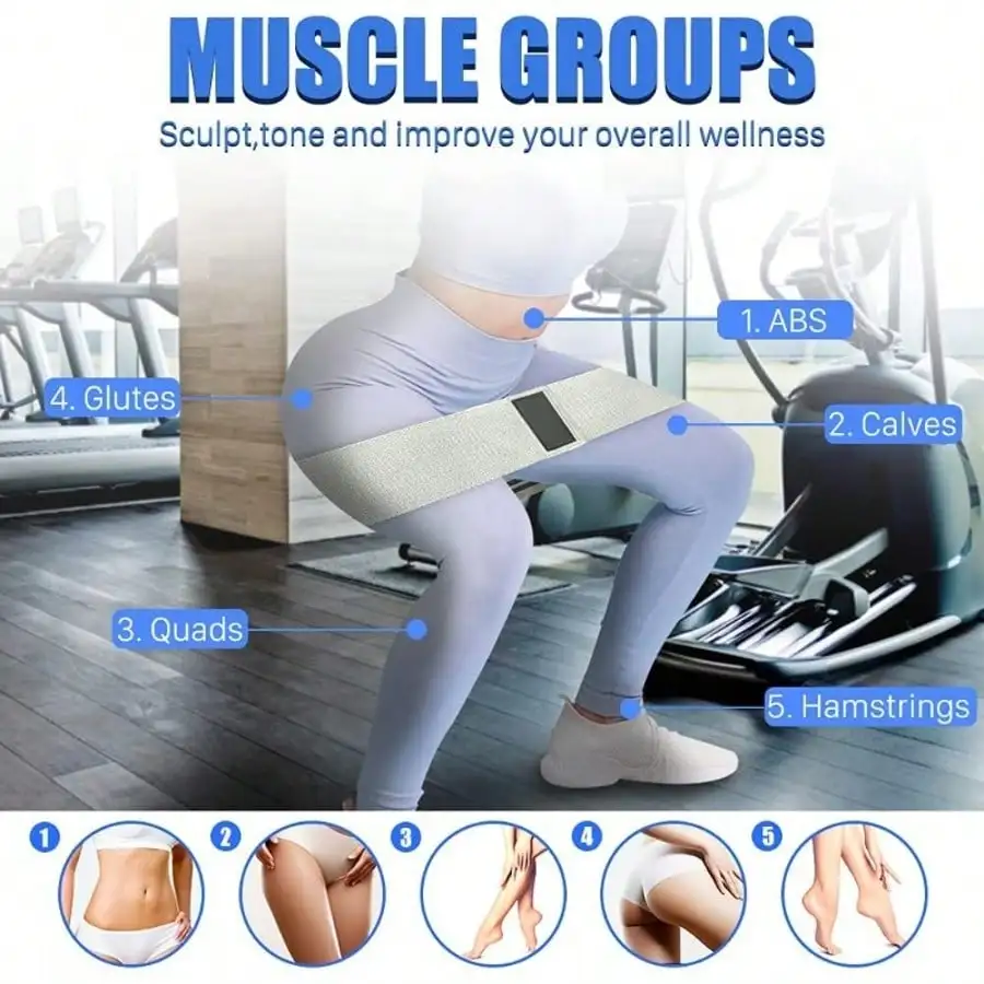 3팩 스택형 저항 밴드 (3단계) - 가벼운 무게로 홈 요가, 헬스장 및 피트니스 운동에 적합