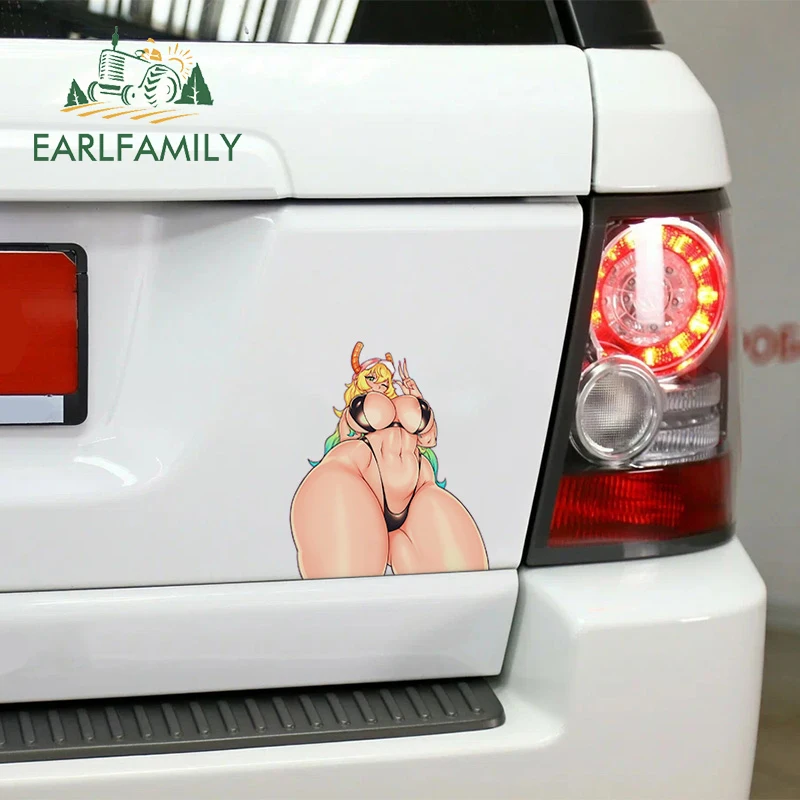 EARLFAMILY 13cm X 8.7cm for Lucoa Sexy Thicc Car Stickers Vinyl Personality Decals Car Styling Creative Decor Sunscreen Simple