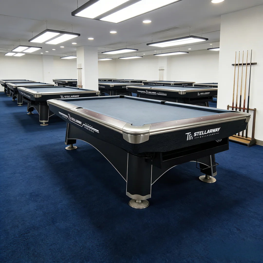 

Hot Sale American Modern 9Ft Pool Table New Designs Multi-Functional Leather Pocket MDF Billiard Tables