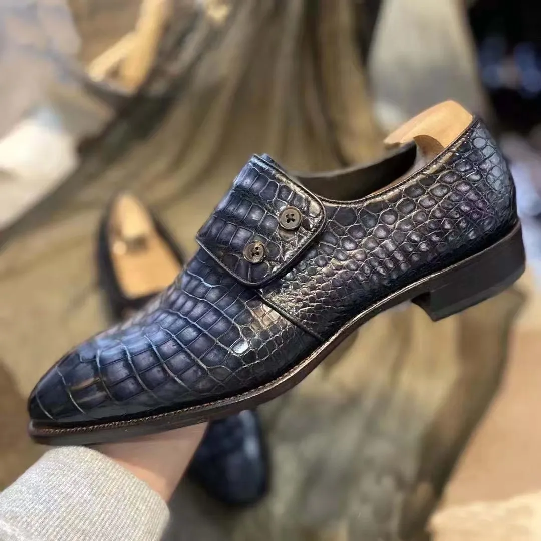 eyuge men dress shoes male crocodile  shoes wedding office business shoes