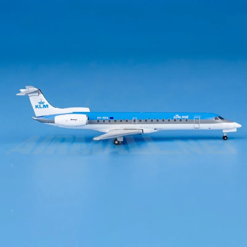 JC Wings 1:400 Scale XX4991 KLM ERJ-145MP PH-RXA Diecasts Collectible Aircraft Model Metal Miniature Aviacion Toys For Boys Gift