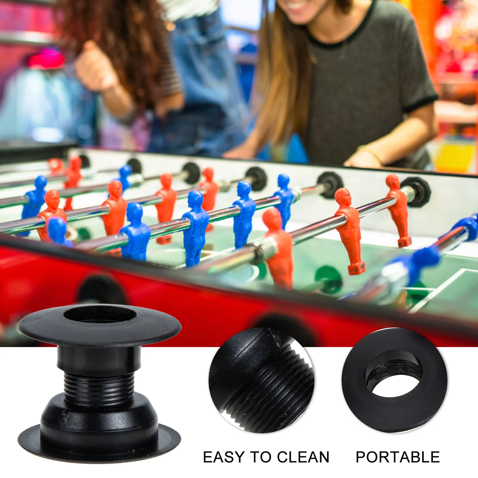 

10 Pairs Football Machine Accessories Table Rod Foosball Hardware Bearing Soccer Mechanical Bushings Plastic Bearings Parts