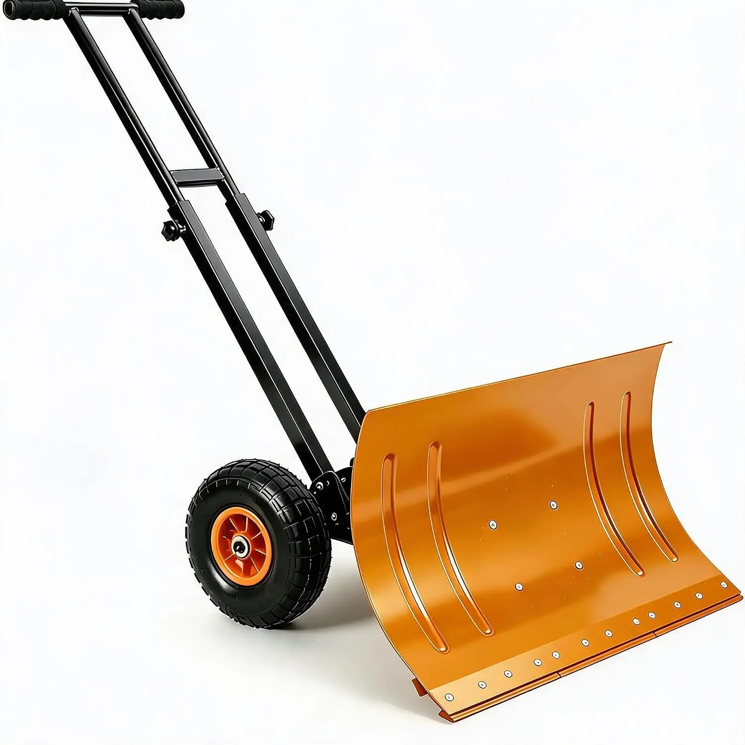 Heavy Duty Wheeled Snow Pusher Shovel 29.1