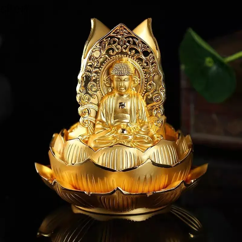 YFY  Guanyin Buddha Figurine Car Interior Fragrance Ornament Creative Thousand-Handed Alloy Three-Sided Four-Sided God of Wealth