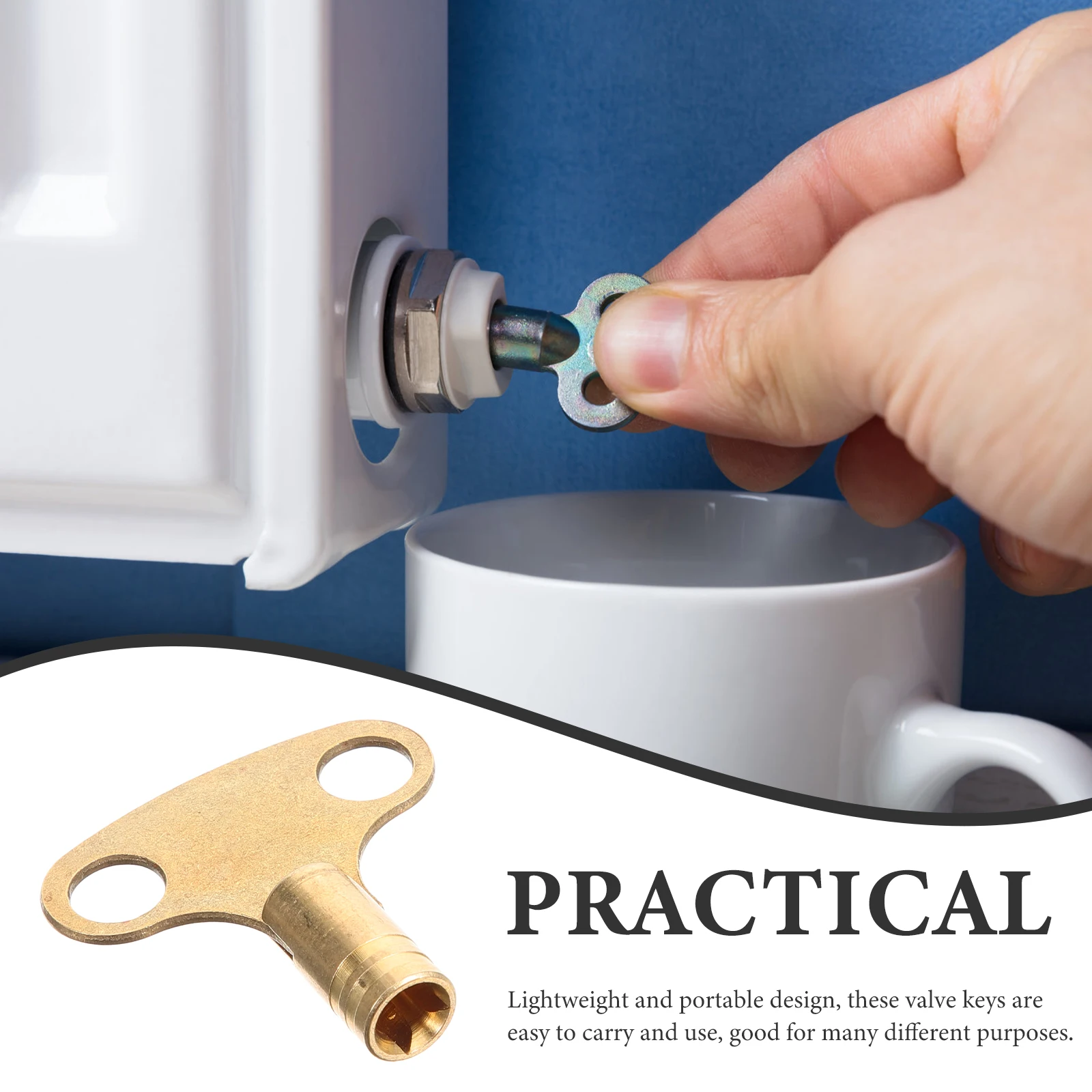 

Radiator Water Key Control Valve Long Keys for Bleeding Golden Core Remover Air Vent Plug Bleeder Water Boiler Extra Long Tiny