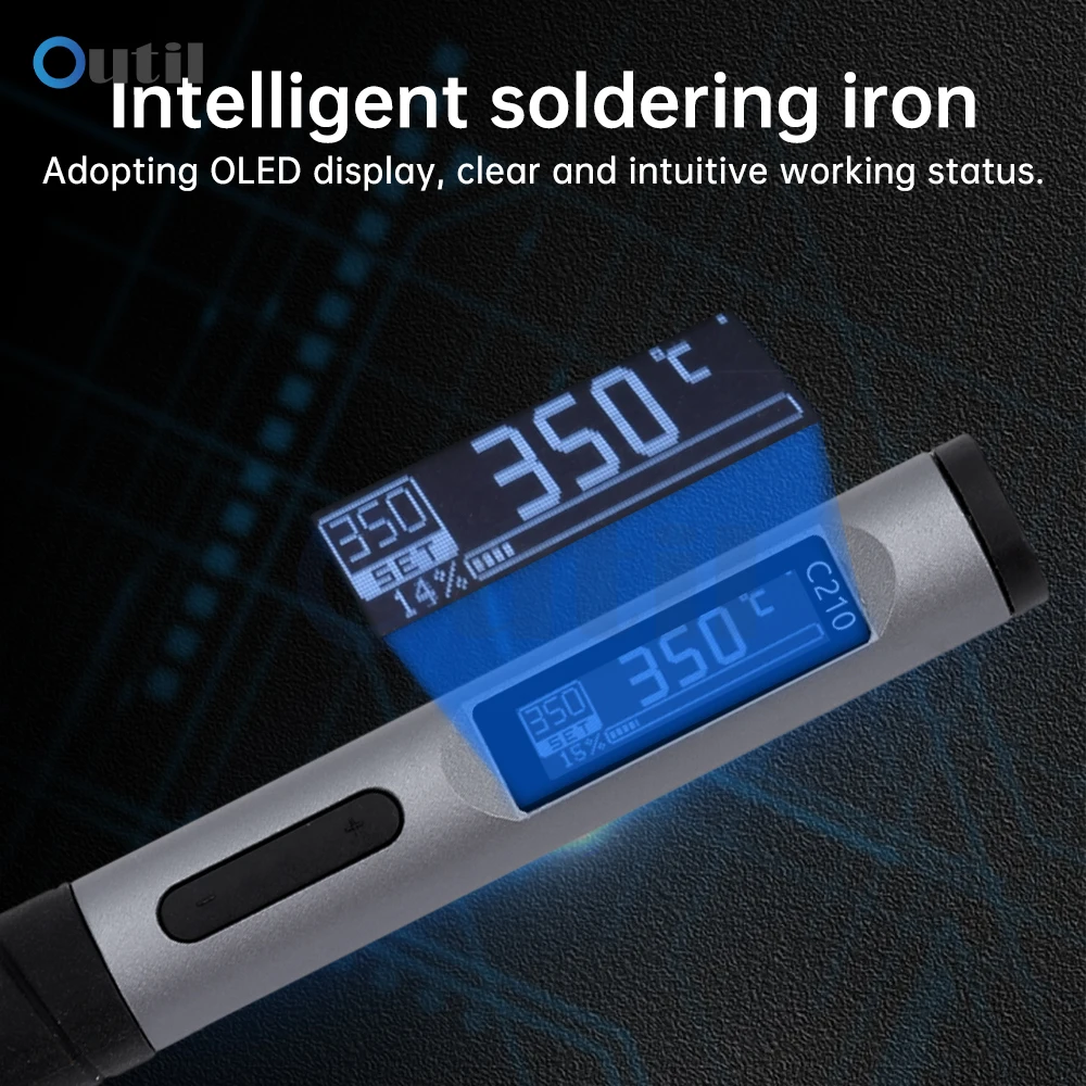 DC 9-20V Intelligent Soldering Iron 100W Constant Temperature Soldering Station Soldering Pen supports PD/QC Type-C fast chargin