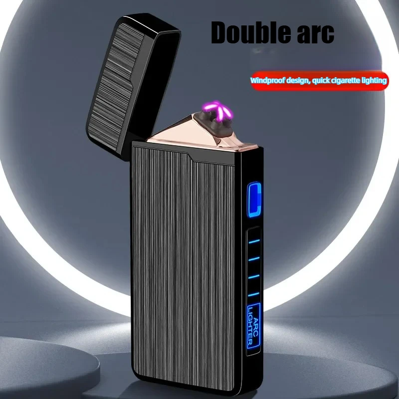 Plasma Dual ARC Touch Sensitive Lighter USB Rechargeable Windproof Flameless Lighter Gift for Men