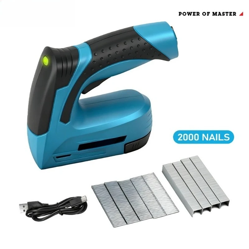 Electric Nail Gun, 2-in-1 Straight & Staple Nail Gun, Woodworking Electric Stapler Nailer