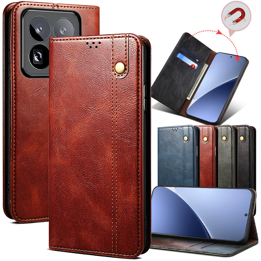 Ultra Thin Suede Leather Wallet Case For Xiaomi Mi 15 PRO / Mi15 Card Slot Stand Magnetic Phone Cover Protective Back Bag