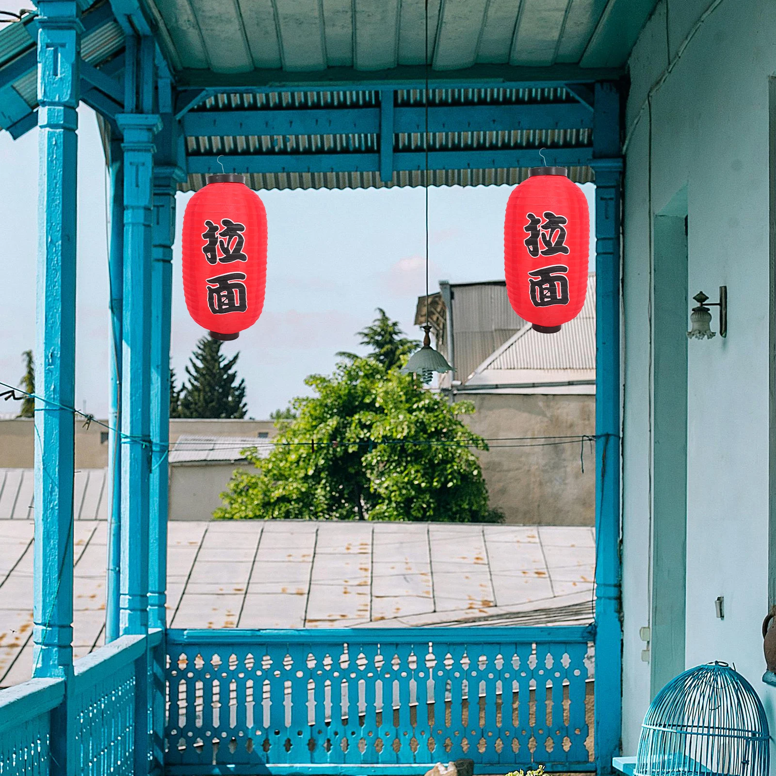 

3Sets Japanese Lantern Traditional Ramen Hanging Lanterns Red Restaurant Decor Japanese Style Party Outdoor Indoor Use