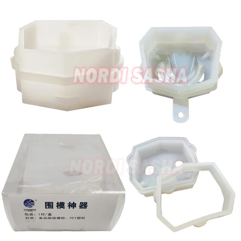 

1 комплект, мягкий силиконовый лоток для оттисков зубных протезов, многоразовая коробка для гипсовой модели, коробка для литья полых зубов, коробка для модели