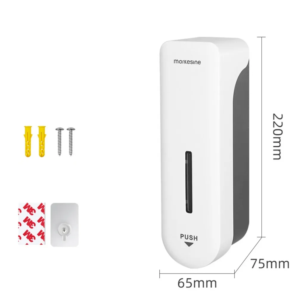 

Wall Mounted No-Drill Soap Dispenser Anti-Drip Design Liquid Soap Press-Type Soap Dispenser Large Capacity Durable