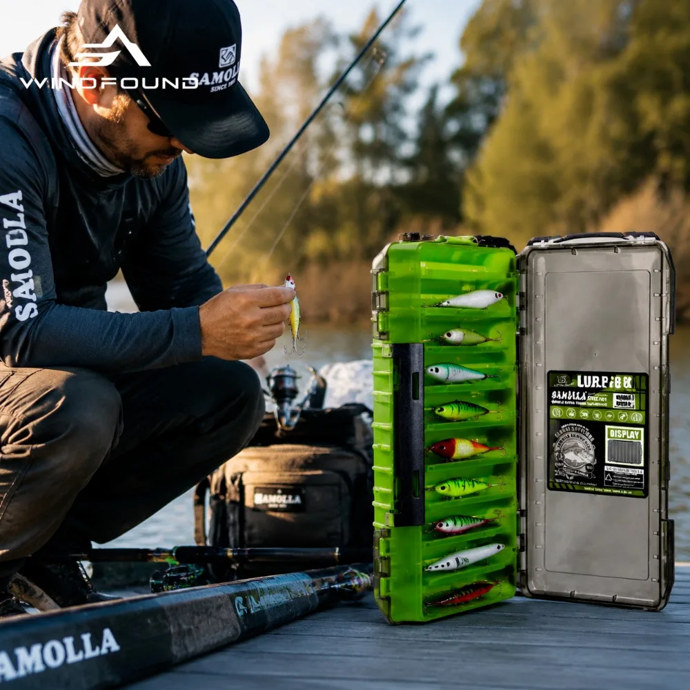 High-capacity Double-sided Tackle Box for Lures Saltwater Bait Squid Jigs and Hooks—portable Storage for Fishing Gear
