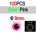 8mm 100pcs Pink