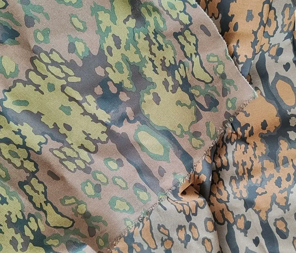 الحرب العالمية الثانية الجيش الألماني أوراق البلوط عكسها كامو نسيج التمويه القطن - 150 سم × 100 سم -