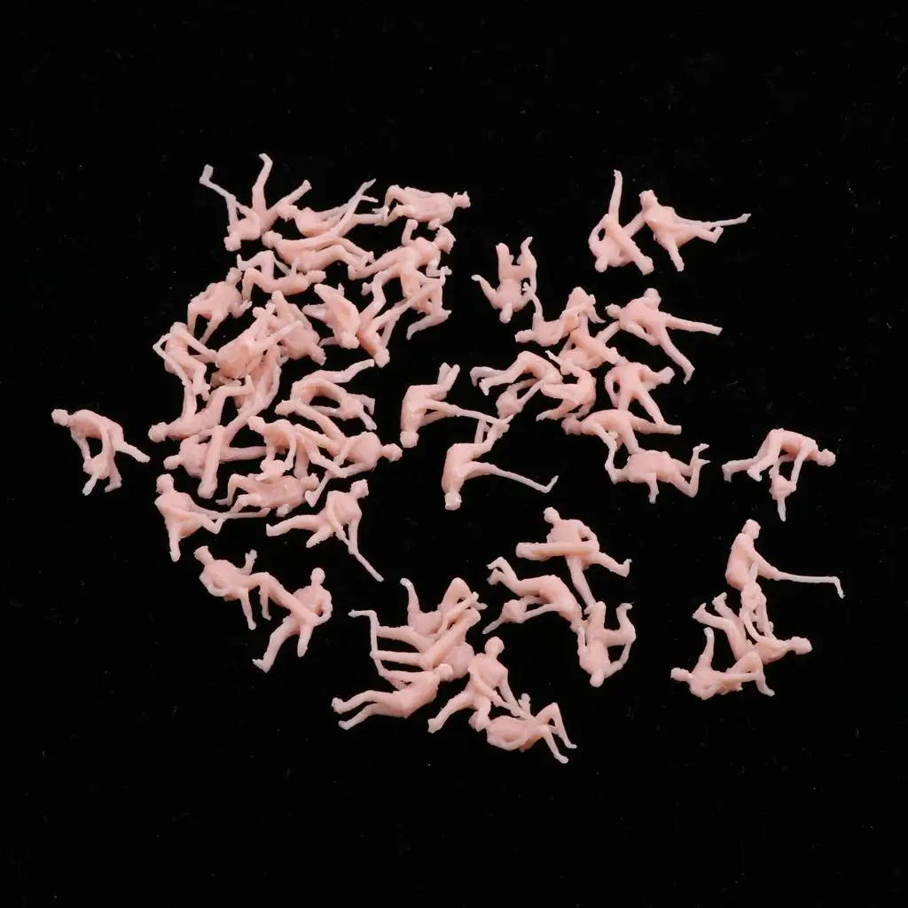 48 pezzi 1/87 persone Action Figure Scenario ferroviario fai da te
