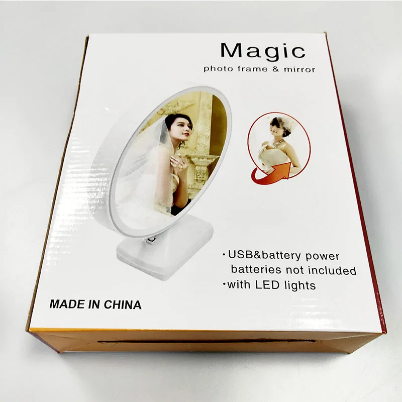 1Pc 昇華ブランクマジック化粧鏡フォトフレームカスタム結婚式/ホーム/ホテル/バレンタインの装飾ギフト