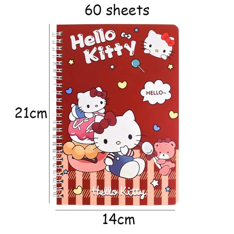 4pcs/lot Sanrio Pochacco Cinnamoroll Memo Pad Coil Notepad Kawaii Kitty Notebook Stationery Label Post School Supplies