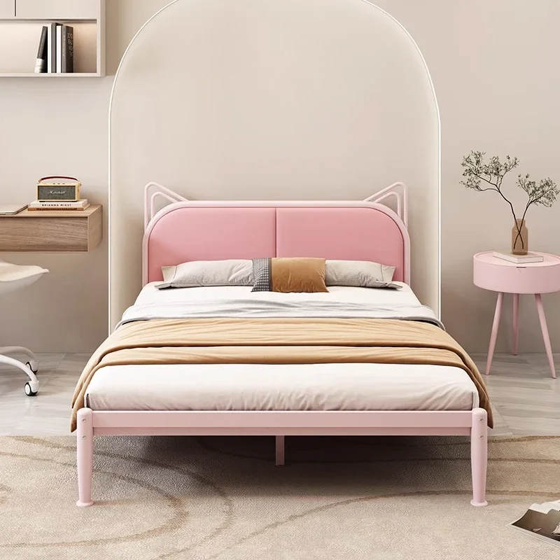 

Light Luxury Iron Bed European Simple Sleeping Princess Style Designer Bed High Quality Comfortable Modern Muebles Furniture
