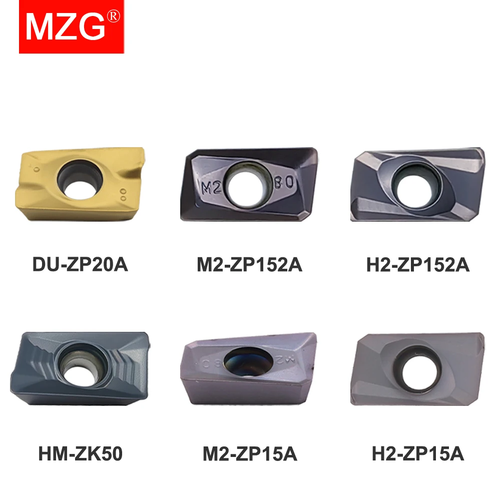 MZG 10PC APMT RPMT CNC Cutter Carbon Alloy Steel Hard Matel Titanium Milling Tungsten Carbide Inserts