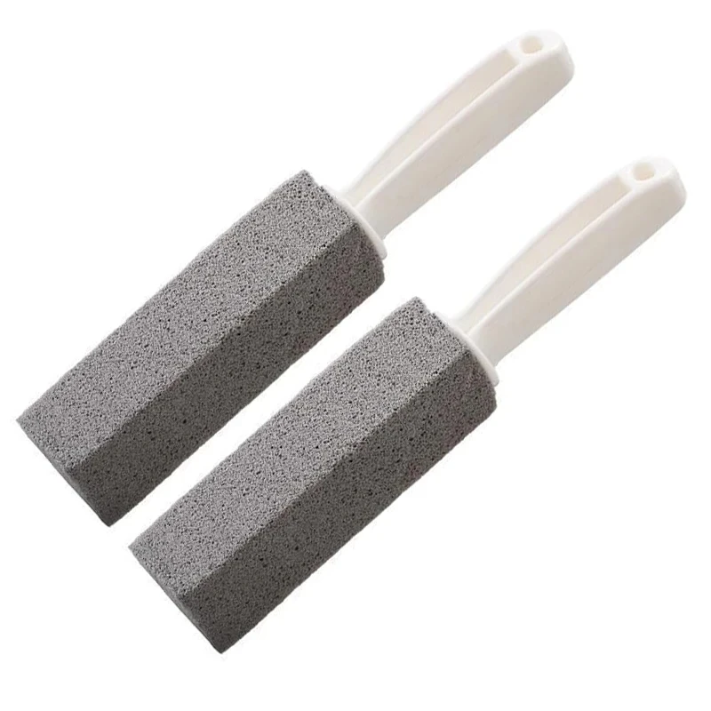 2Pcs Pumice Toilet Bowl Cleaner Long Handle Stone Brush Strong Removal Of Scale Cleaners Brushes Sinks Bathtubs Cleaning Tool