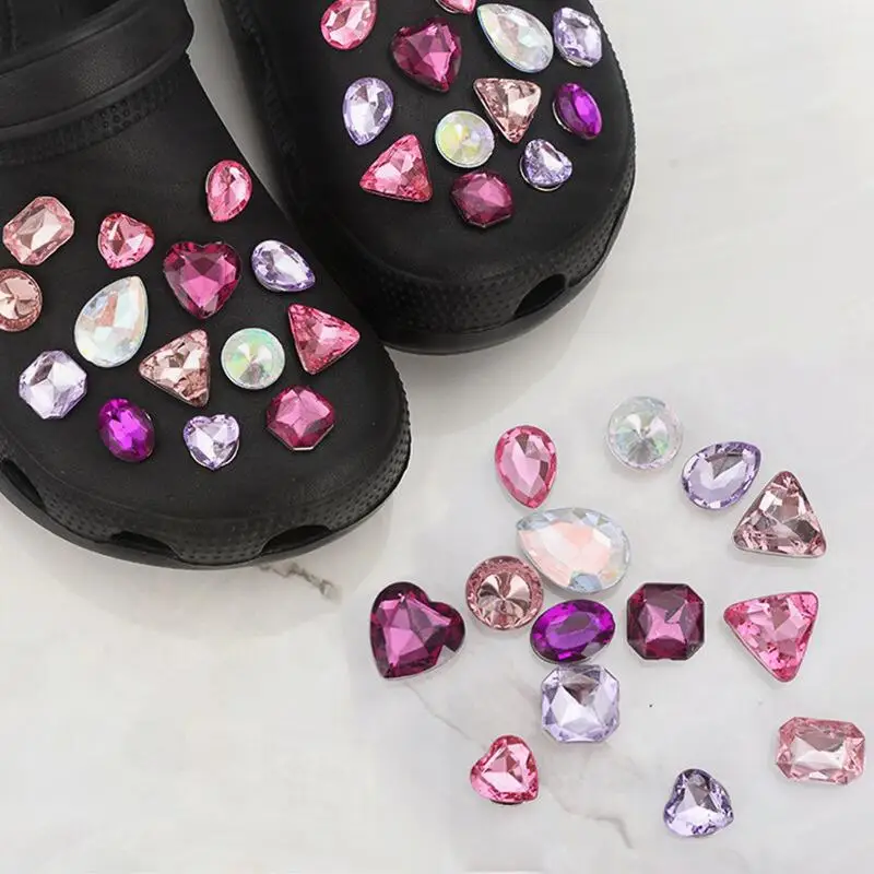 

1 Set Colorful Crystal Crocs Charms Pure Diamond Croc Accessories Bling Jewel Jibz for Croc Shoe Crocs Decoration for Kid 001C