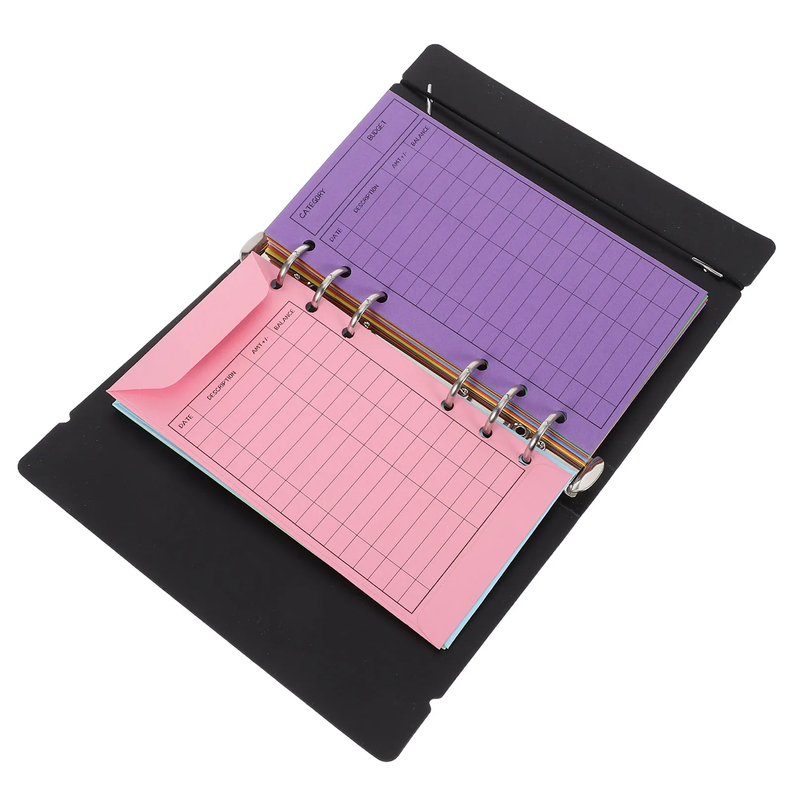 1Set Budget Binder A6 Money Saving Binder Cash Envelope Organizer Budget Tracker Notebook Monthly Financial Planner Expense view 2