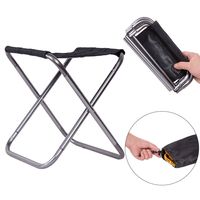 Outdoor Folding Fold Aluminum Chair Stool Seat Fishing Camping Outdoor Foldable Fishing Chair Ultra Light Weight Portable
