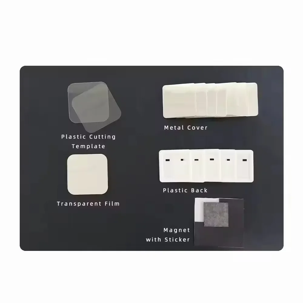 In stock50mm Square Refrigerator Badge Plastic Making Machine With 100pcs Magnets