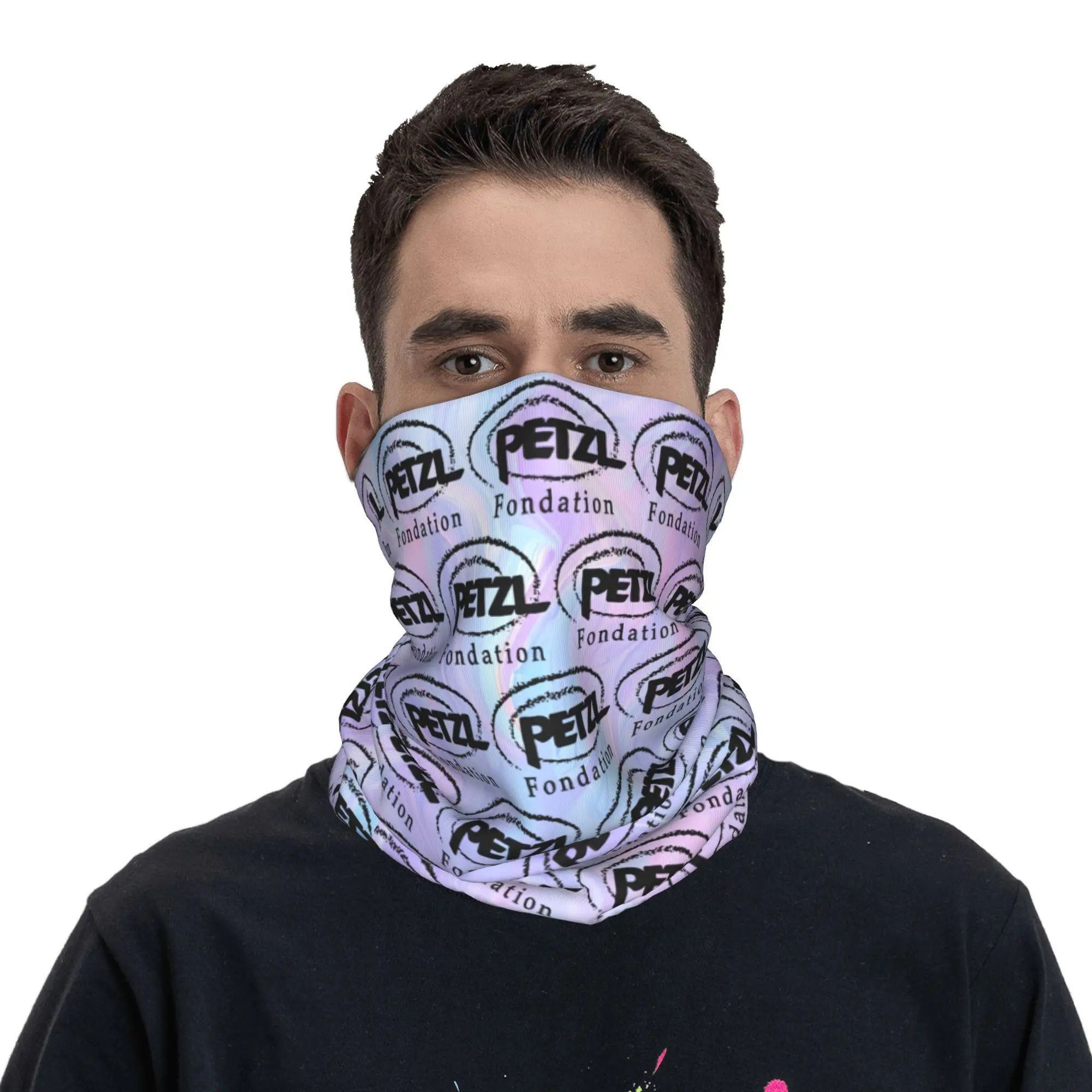 Bandana P-Petzls colorida personalizada, polaina para el cuello, bufanda para la cara a prueba de viento, cubierta para hombres y mujeres, diseño de logotipo clásico, diadema, pasamontañas de tubo