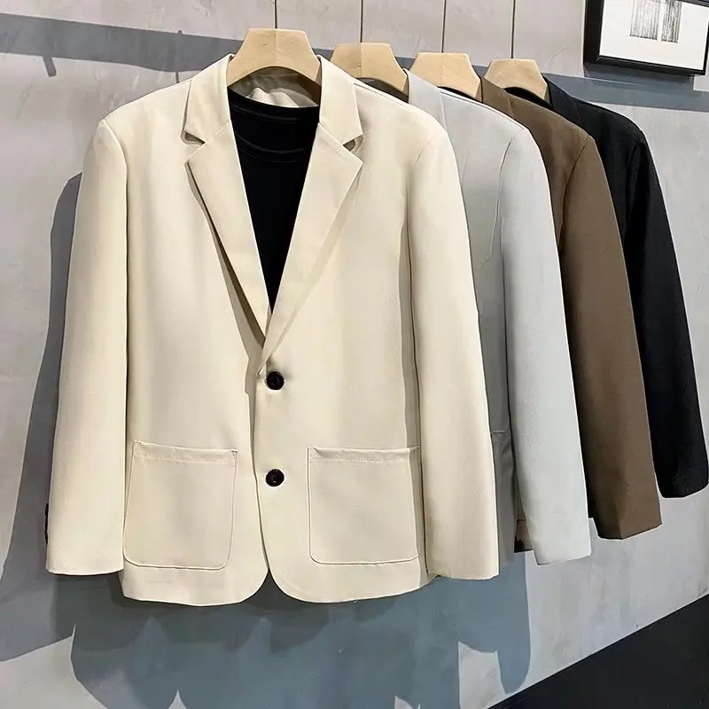 가을 패션 남성 루즈 캐주얼 스타일 한국 버전 비즈니스 레저 수트 재킷 멋진 트렌디 탑 셔츠