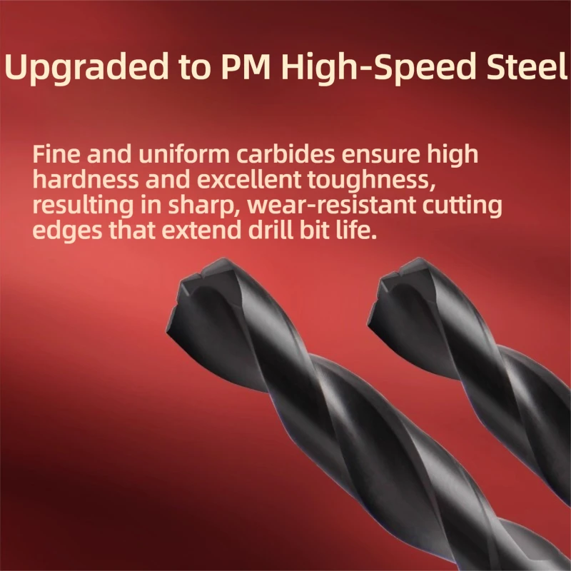 TG PM HSS Series 168 مثقاب للفولاذ المقاوم للصدأ الناي المتماثل سطح أملس صلابة عالية ثقب عميق الحفر 0.5 مللي متر-13 مللي متر