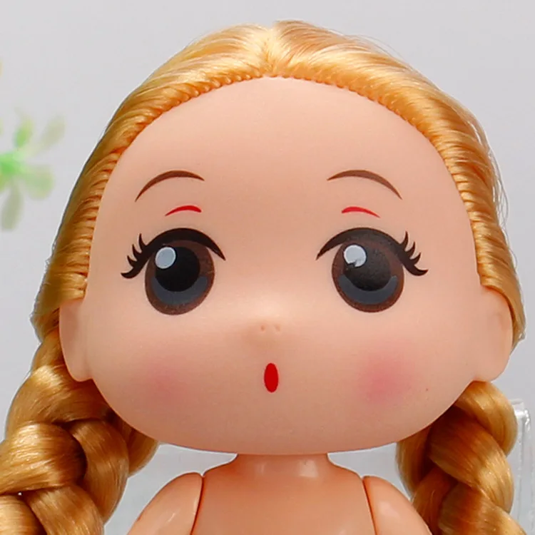 Mini poupée princesse fille mignonne 8cm, couleur chair, articulations mobiles, maison de jeu pour enfants, jouet habillé, décoration de gâteau d'anniversaire, 1/12