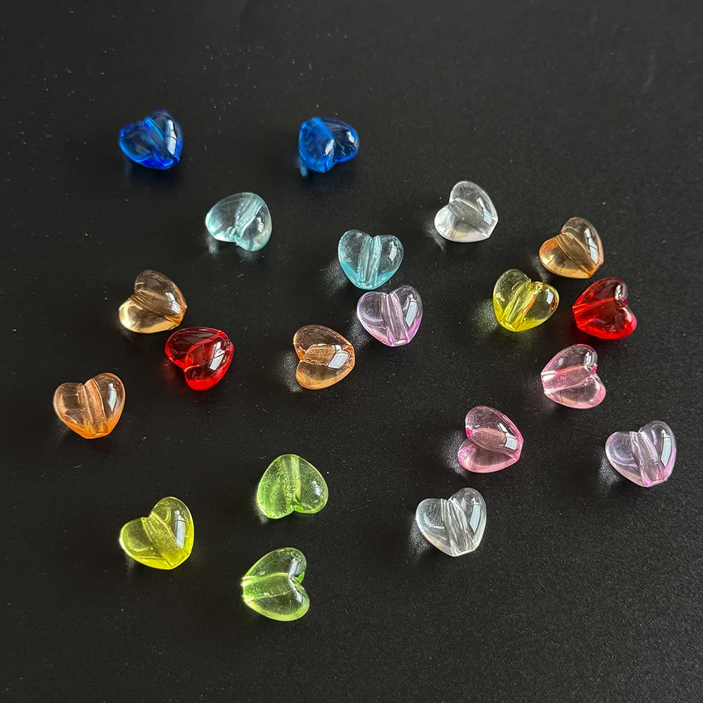 

Cordial Design 500Pcs 11*12MM DIY Beads/Clear Effect/Hand Made/Heart Shape/Acrylic Bead/Jewelry Findings & Components #19150