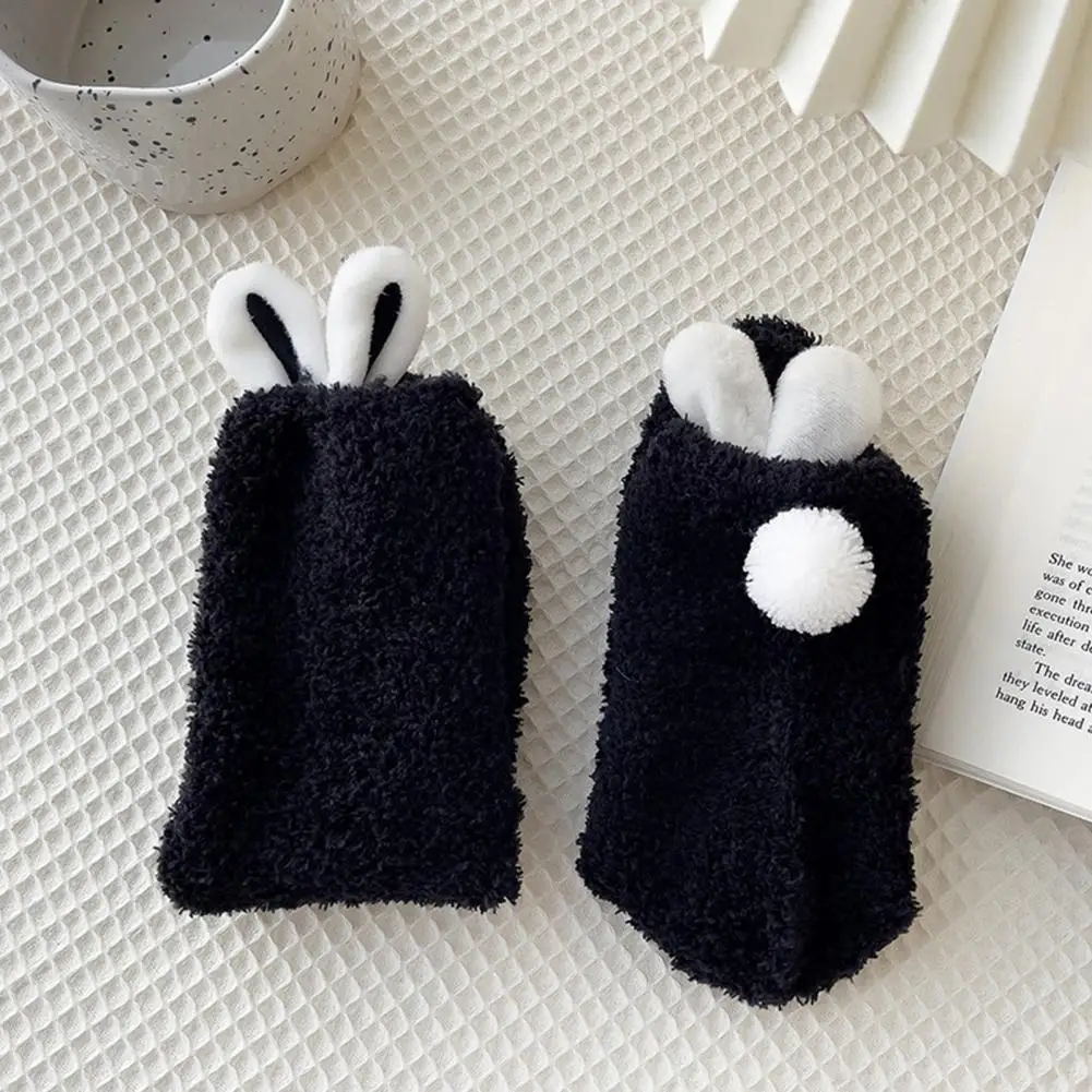 

Warm Plush Socks for Women Women Cozy Socks Cozy Rabbit Ear Plush Socks for Women Winter Warmth Style Soft Fluffy Floor for Home